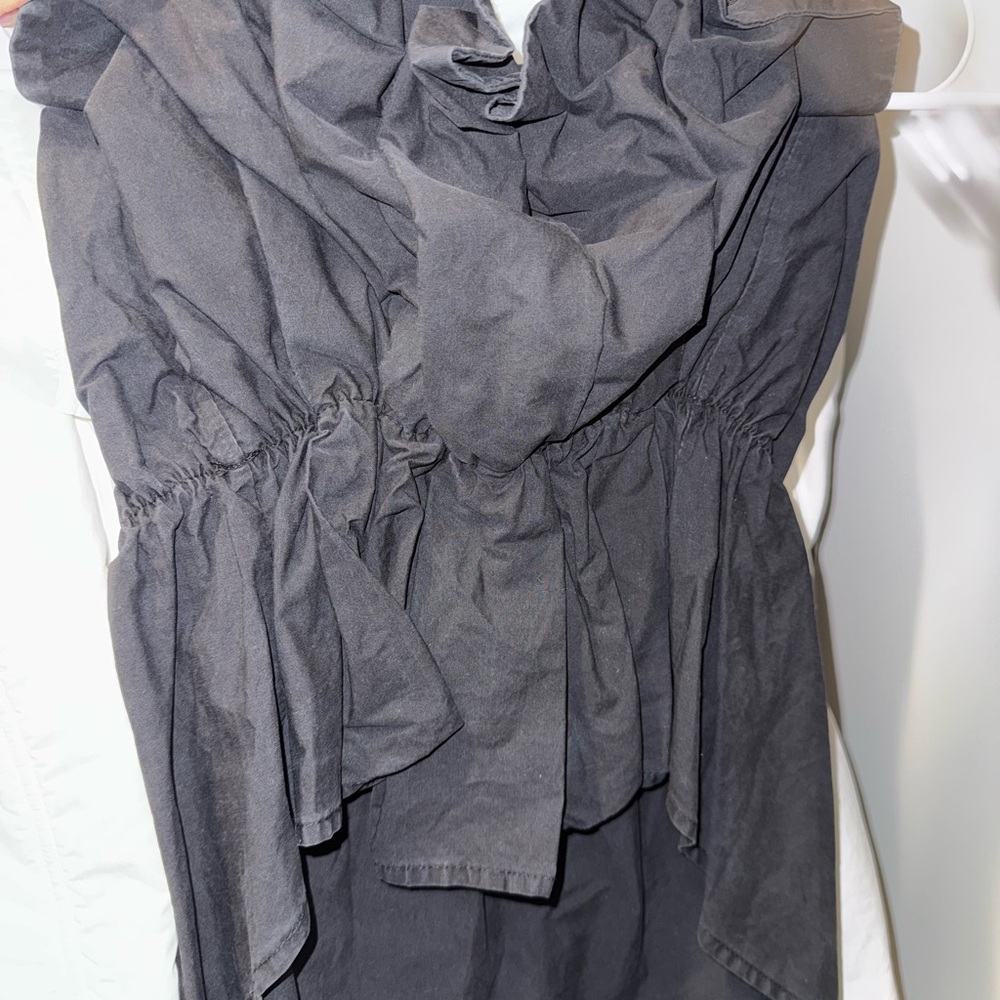Black Sleeveless Cowl Neck Blouse